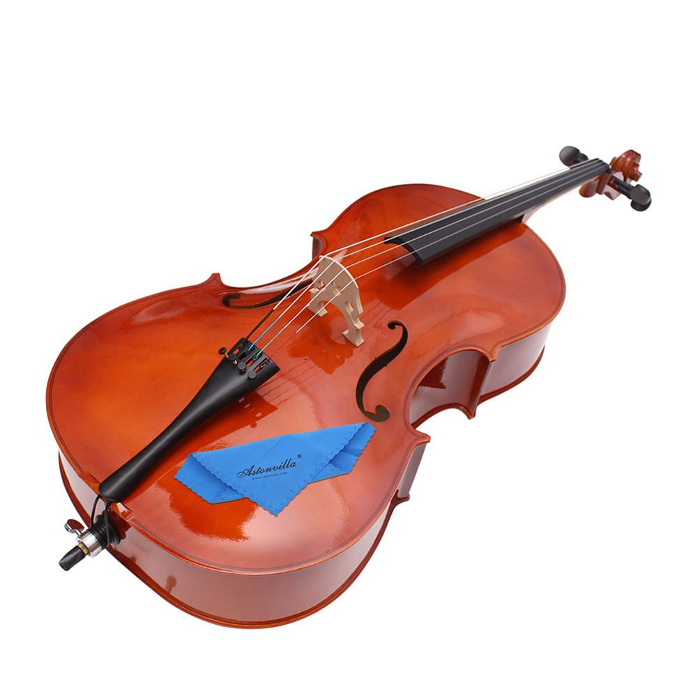 4pcs/set Cello Accessories steel wire Cello String+pure cotton Wiper+Rosin+Muffler Cello Accessories Stringed Musical Instrument