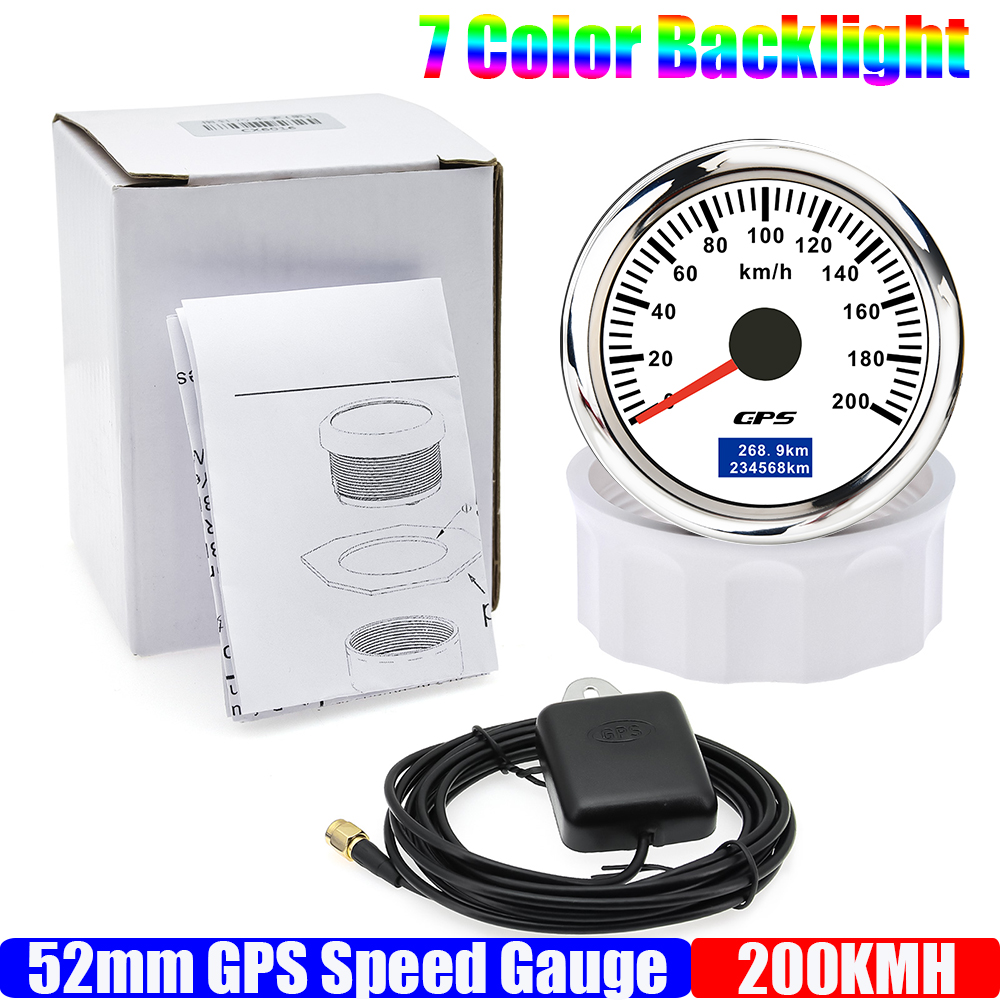30-120KMH 52mm GPS Speedometer Gauge with Antenna ... – Vicedeal