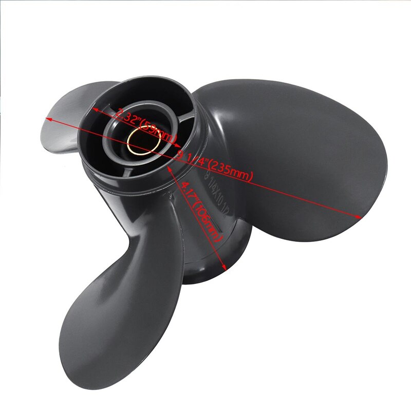 Marine Boat Outboard Propeller 9 1/4 X 10 1/2 for Honda 8-20Hp 58130-Zv4-010Ah Aluminum Alloy 3 Blades 8 Spline Tooth