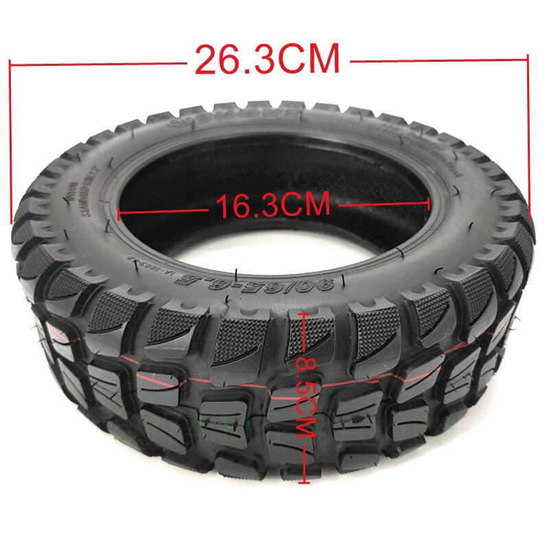 TUOVT 90/65-6.5 11 Inch High Tires Off-road Tyre Wear-resistant Anti-slip Tubeless Tyre for Electric Scooters