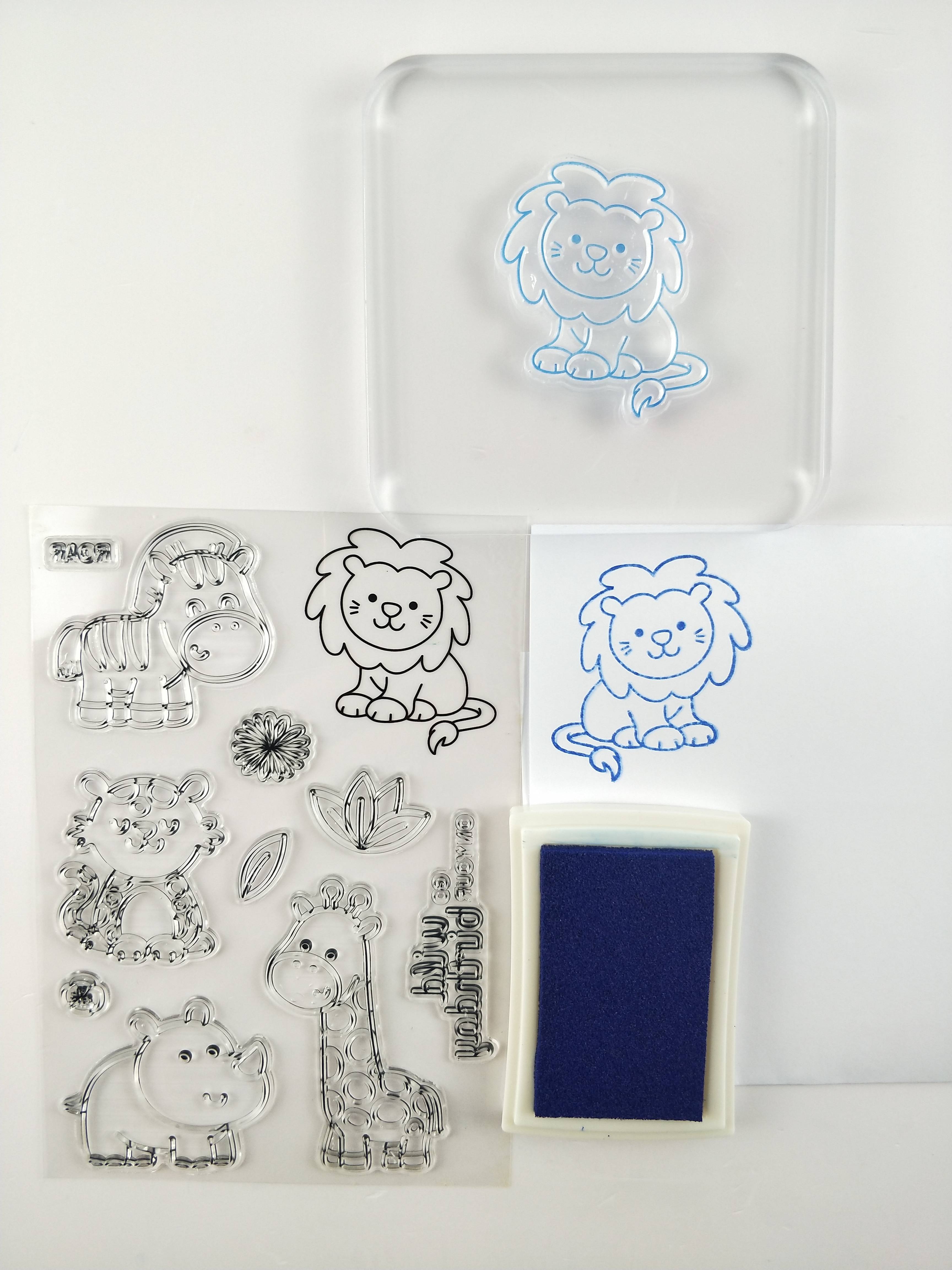 Stamp Retro The Zoo Graphic DIY Signet Handmade Transparent Seal Re-Use Adornment Silica Gel Diary Craft Production