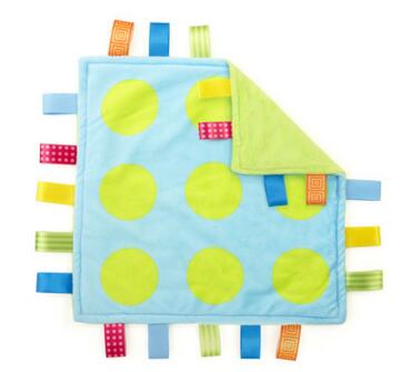 Ultra soft taggies multicolour label baby appease the towel cloth toy placarders: 3
