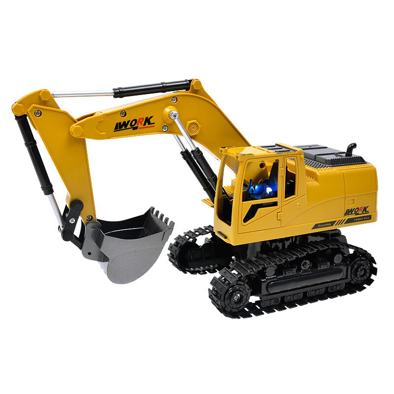 Buscador de Excavadora hidráulica Rc, de 2,4 Ghz, 8 canales 1:24, de fundición a presión, para ingeniería de coche, aleación de plástico, excavadora RTR para niños