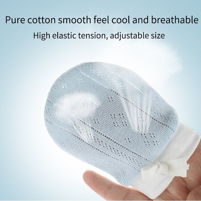 Anti rayure coton bébé gants -né doux gants Protection visage bébé moufles gant infantile accessoires garde main chaussette