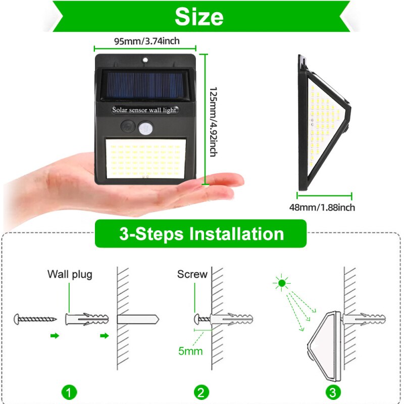 2-PACK Solar Wandlampen Met Bewegingssensor Aanbieding ⏰ | V