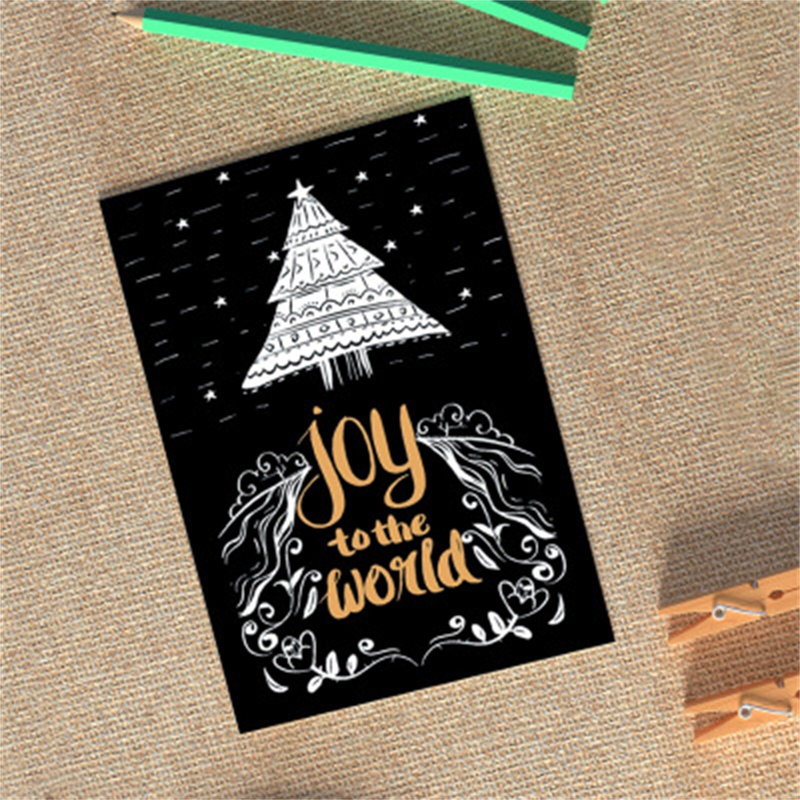 6PC Christmas thank you cards DIY Blessing Message Card Greeting Card year christmas cards wedding postcards