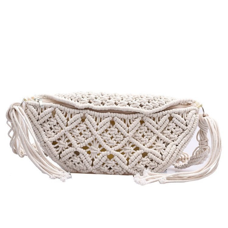 Vrouwelijke Bohemian Zomer Vlecht Fanny Pack Tiener Mode Strand Gehaakte Gypsy Tribal Aztec Ibiza Etnische Taille Pack Bum Riem Tassen