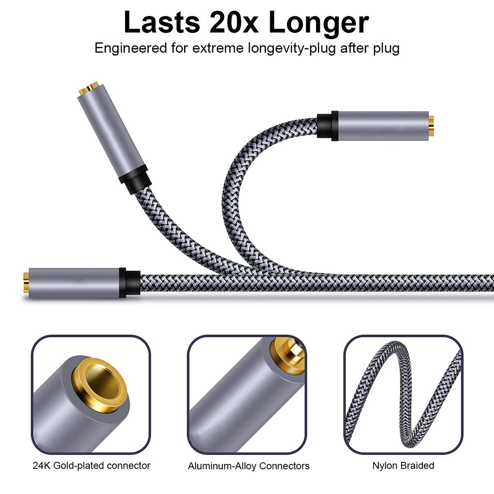 Hannord 3.5mm Audio Verlengkabel 1 m/1.5 m/2 m/3 m/5 m/8 m/10 m Jack Man-vrouw Hoofdtelefoon Kabel Jack Aux Kabel Voor iPhone Xiaomi