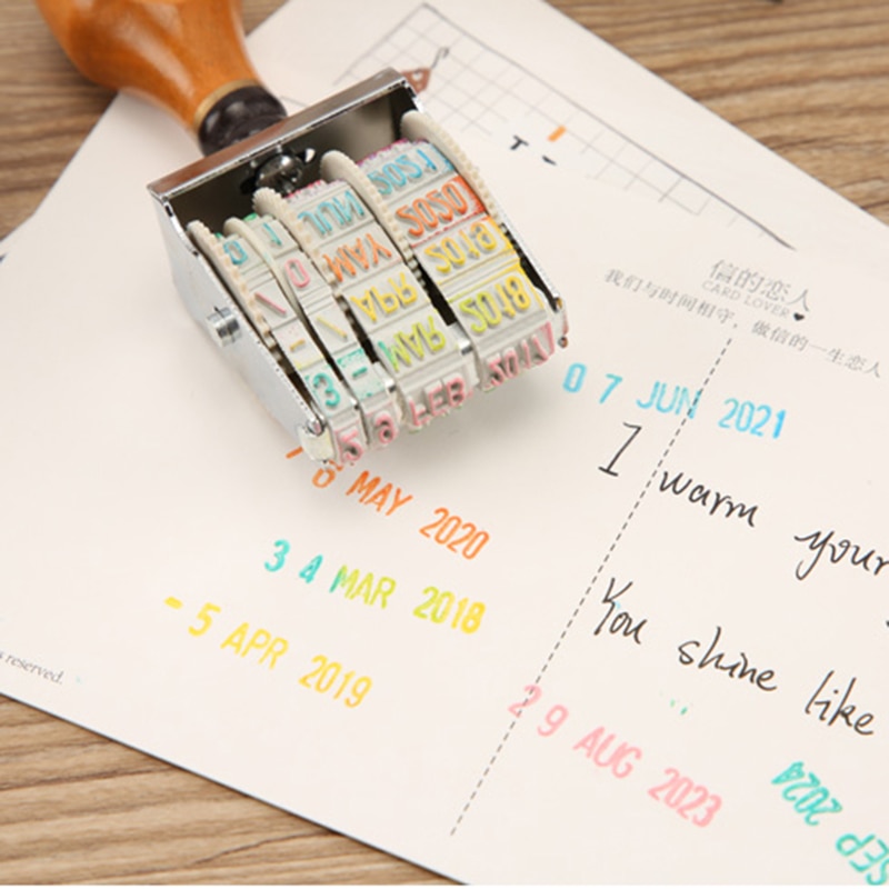 XINAHER manche en bois date bricolage timbre bricolage timbres pour scrapbooking kawaii papeterie zakka décalque matériel escolar fournitures scolaires