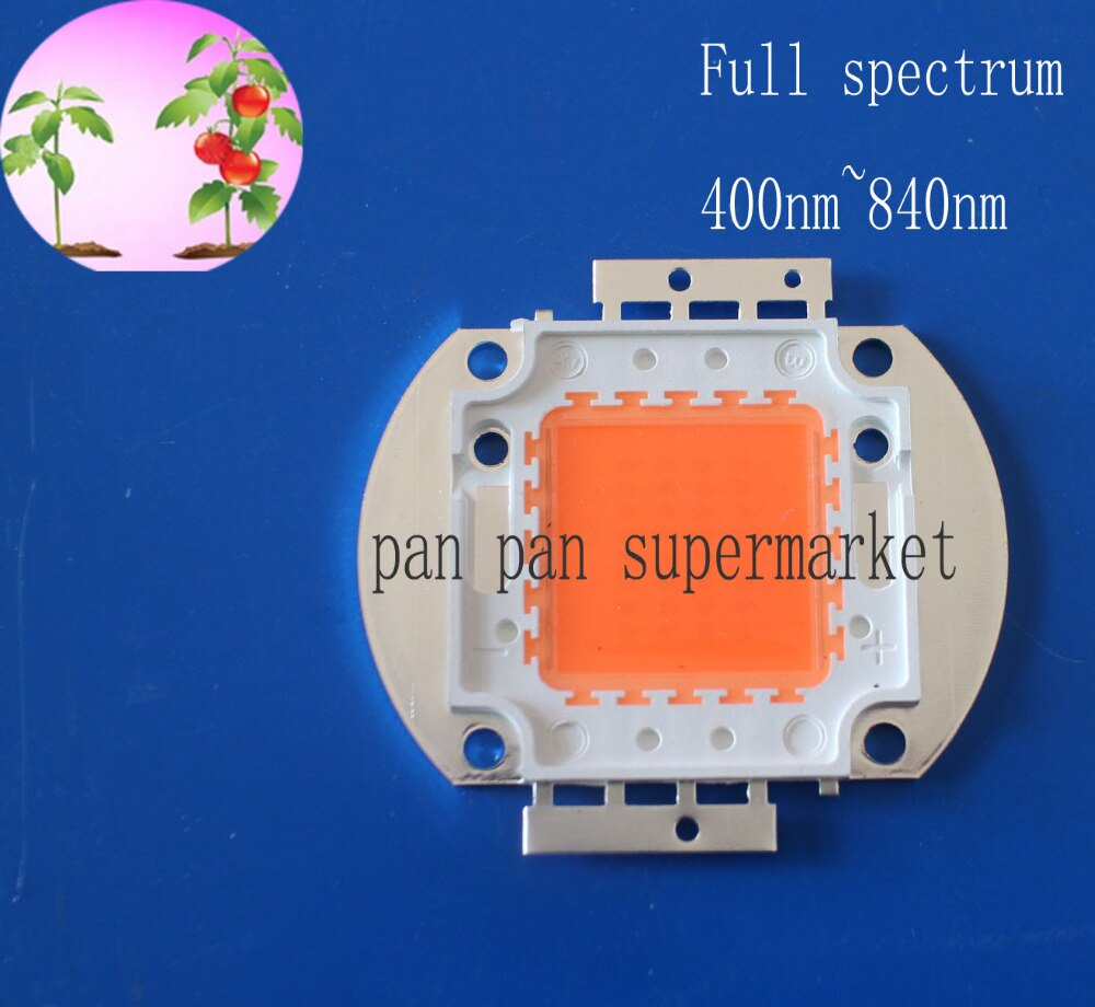 Täyden spektrin led kasvaa siru 380-840nm real wattia 1w 3w 10w 20w 30w 50w 100w 35 mil led kasvivalot valo: 1 kpl 36v 50w