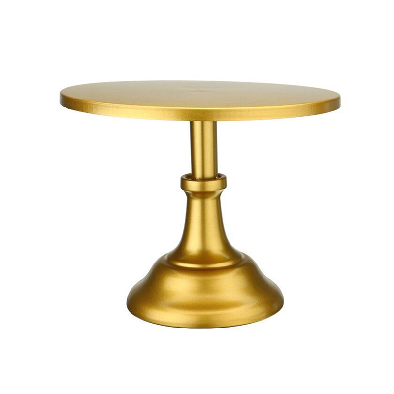 Cake Stand Home Party Display Stand Wedding Decoration Wrought Iron Birthday Tray Dessert Fudge Desktop Afternoon Tea Cake Stand: Gold / 12 inches