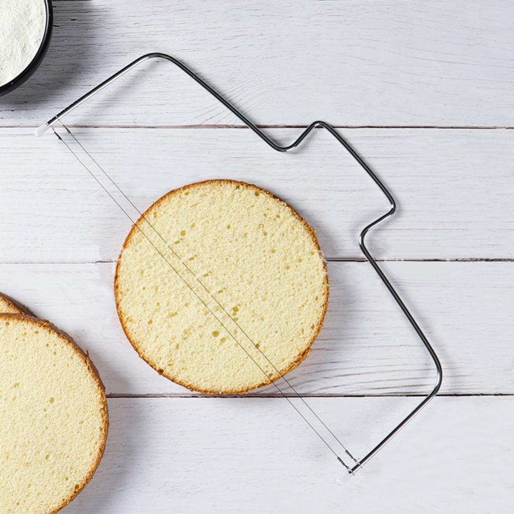 DIY Double Wire High Cake Cutter Slicer Cake Divider Cutting Leveller Saw Shaped Cake Layer Cutter 