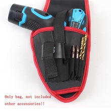 Drill Waist Tool Belt Bag Tools Carry Pouch Portable Cordless Drill Holder Pocket Drill Cordless Screwdriver Waist Tool Bag