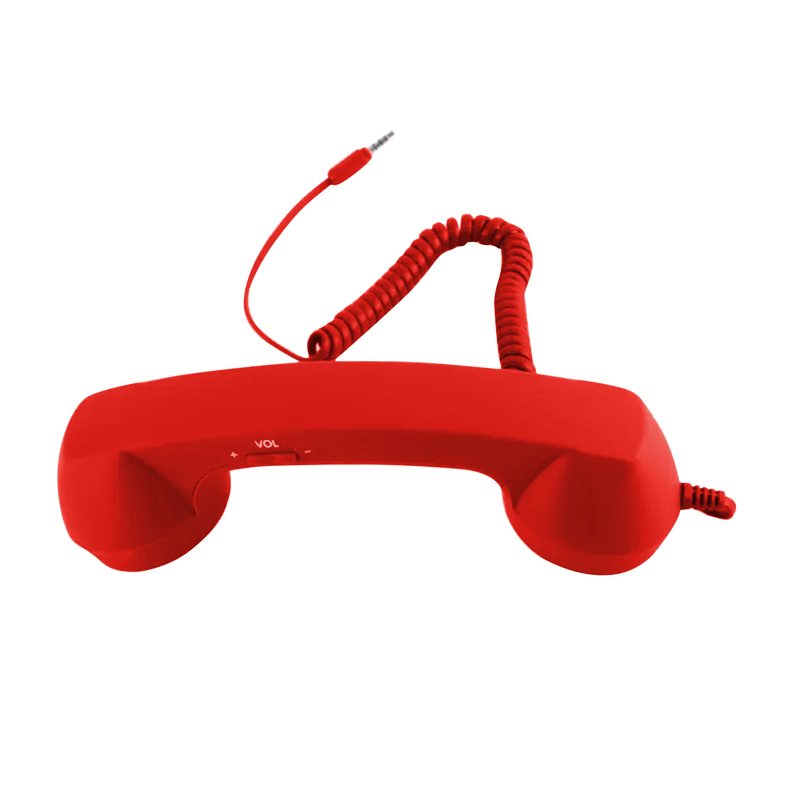 Retro telefoonhoorn Handheld mobiele telefoon ontvanger Mic Microfoon Luidspreker voor mobiele telefoons Mobiele telefoon Smartphone benodigdheden: Rood
