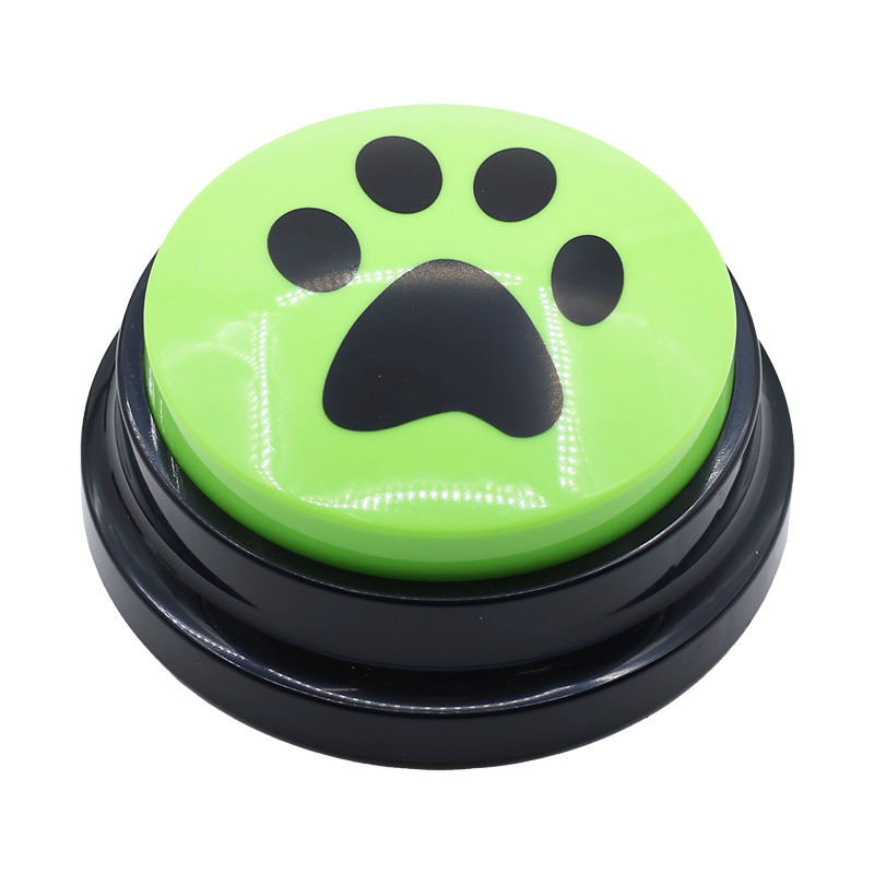 Dog Cat Communication Buttons Voice Recording Button for Pet Training Buzzer 30 Second Record Playback Interactive Pet Toys: Light Grey