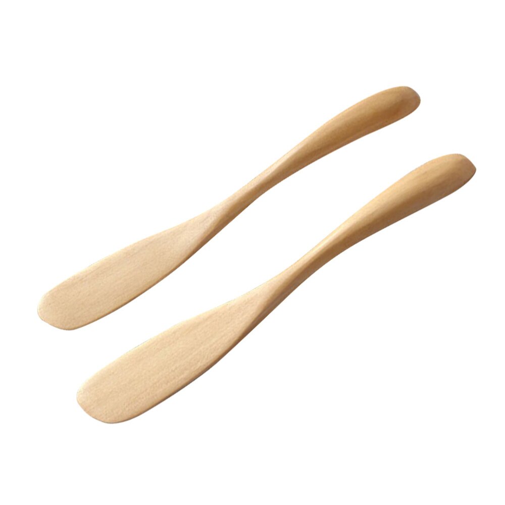 2PCS Wooden Butter Pastry Cream Cheese Jam Spreaders Cake Decorating Baking Tools: Picture 1