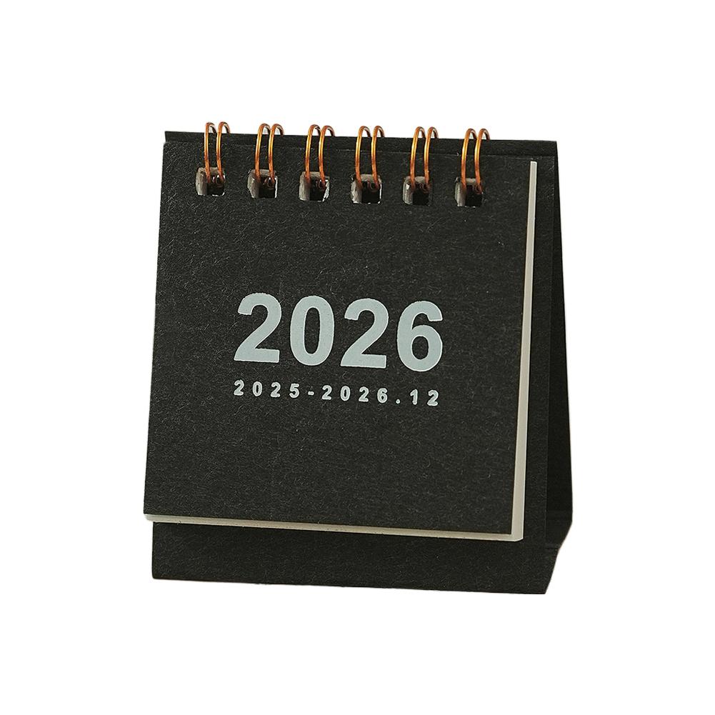 1pcs Desktop Calendar Mini Portable Minimalist School Home Office Desk Planner Schedule Check In Book Stationery Study: Light Grey