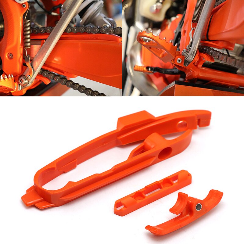 Motorcykel kædestyring glider svingarm og bremseslange klemme til ktm sx sxf 125 150 200 250 350 450 525