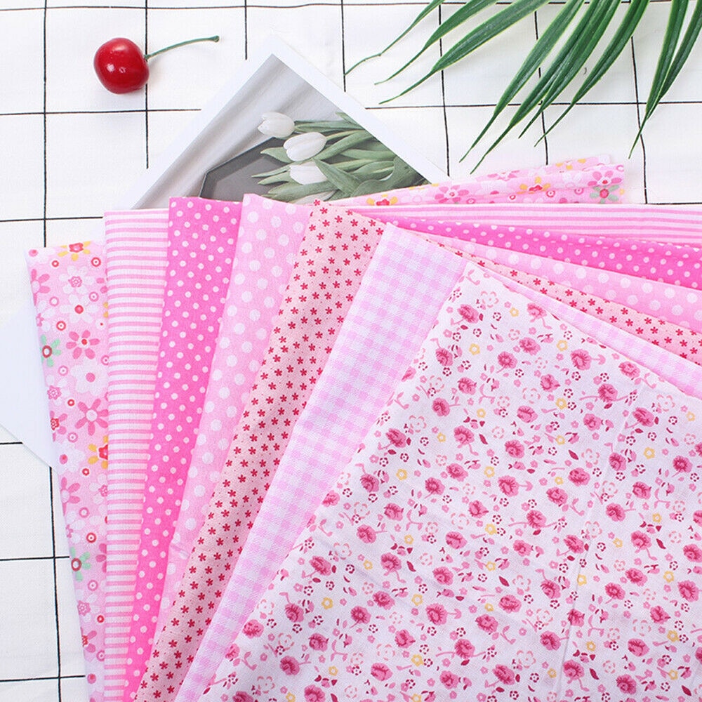 7pcs Square Cotton Fabric Patchwork Fabric Quilting Process Sewing DIY 50*50 Cm