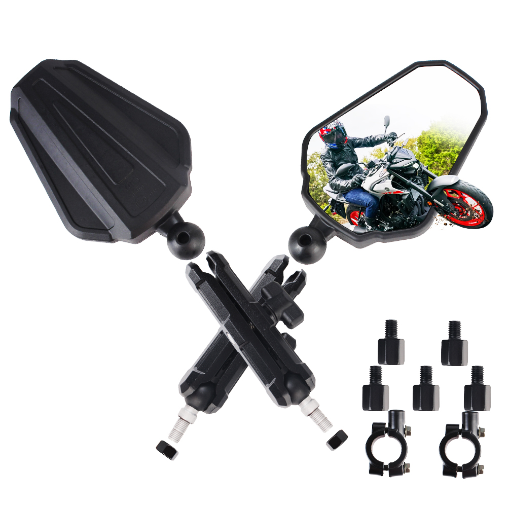 Offroad Adventure Universele Motorfiets Achteruitkijkspiegels Brede Zijspiegels Motoraccessoires Opvouwbaar Opvouwbaar