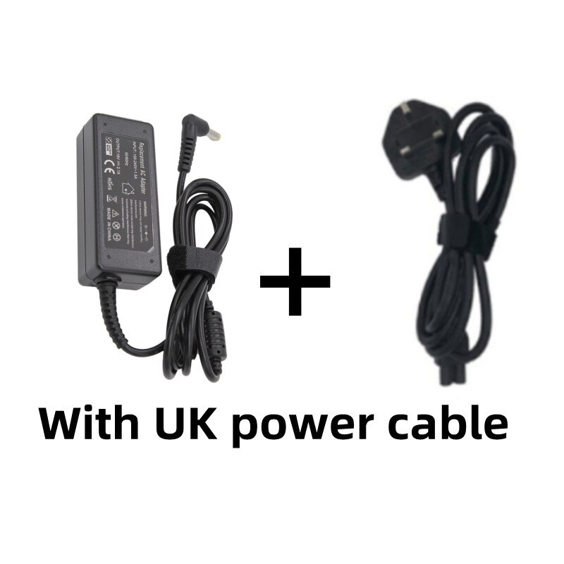 LZUMWS 19V 2.1A 40W 5.5*1.7MM AC Adapter Laptop Charger For Acer Aspire D255 D257 D270 722 725 756 Power Supply For Notebook: Red