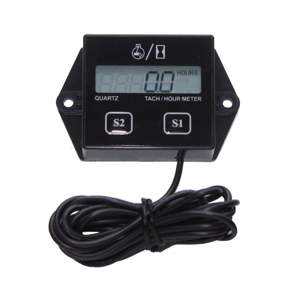 Universal LCD Display Hour Meter Motorcycle ATV Scooter Marine Boat Gauge Digital Display Speed Timer Without Battery