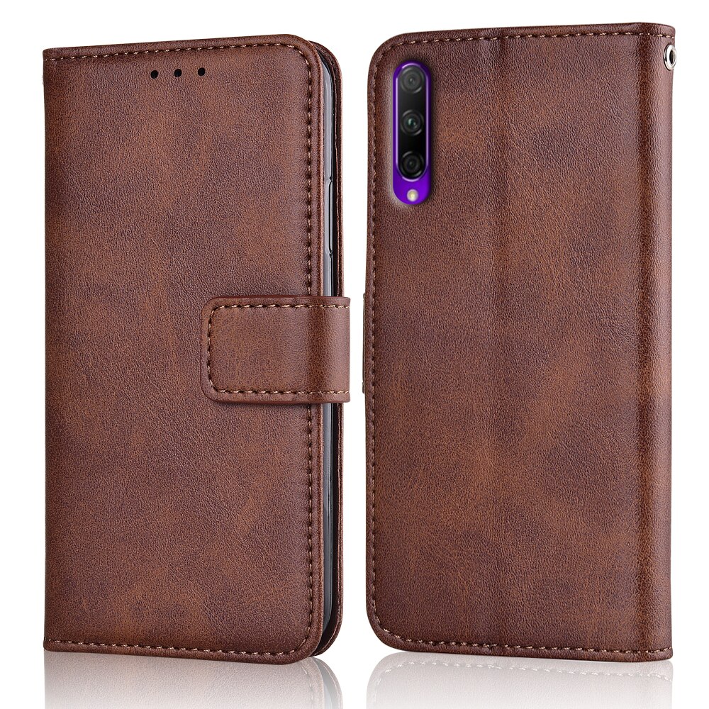 Voor huawei honor 9x pro hoesje voor op huawei 9x pro coque luxe portemonnee hoesje voor huawei honor 9 xpro 9x pro boek vintage flip cover: Niu-bruin