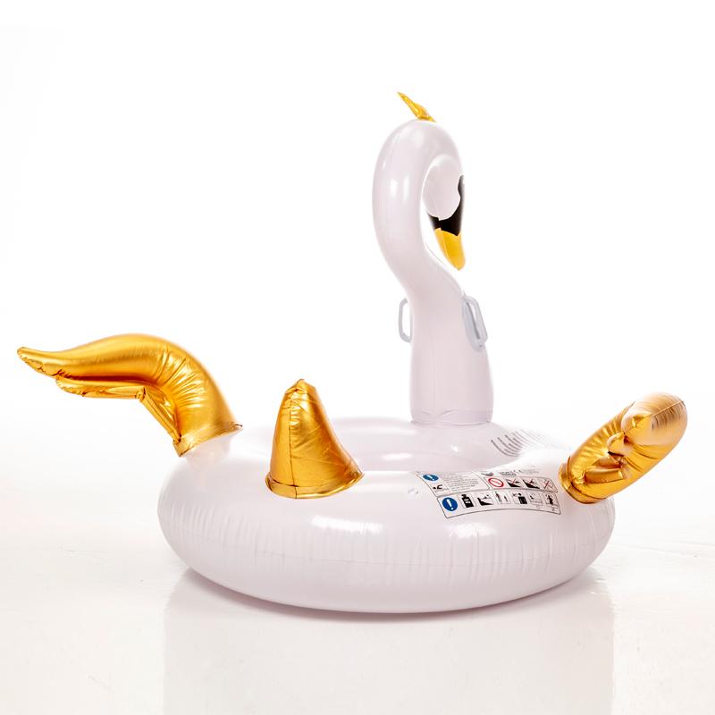 FLOATER SCHWAN SCHWAN Die aufblasbare schwimmer schwimmen Float Weiß der und gold Schwimmbad die Spielzeug wasser