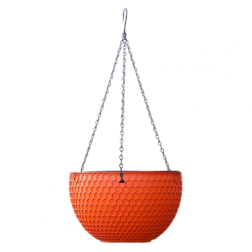Flower Hanger Waterproof Outdoor Garden Hanging Plant Pot Imitation Honeycomb Portable Hanging Flower Basket for Park: Clear