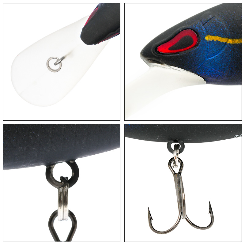 MSEASFREE Señuelo de pesca flotante Minnow, cebo duro Artificial, sonajero de 72mm y 13g, Wobblers de agua dulce para Lucio, aparejos de pesca