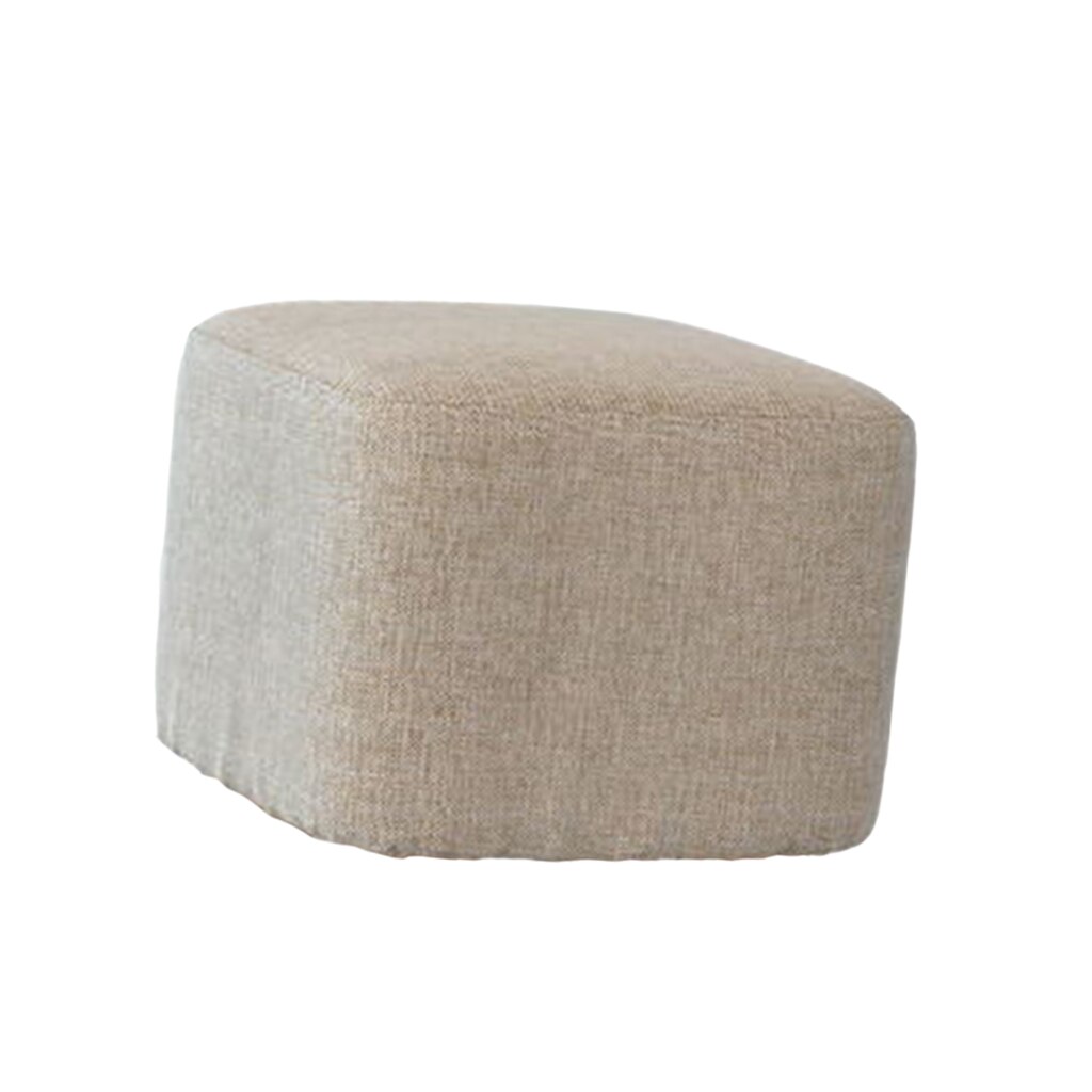 Dustproof Linen Cotton Square Stool Cover for Wood Footstool Ottoman Pouffe various color