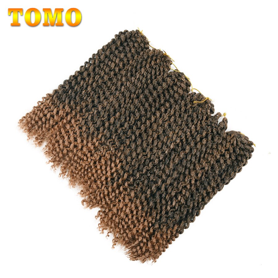 Tomo Afro Kinky Krullend Twist Haar 12 Inch Jerry Krul Synthetische Vlechten Ombre Kleur Marlybob Gehaakte Vlechten Hair Extensions 22 wortels