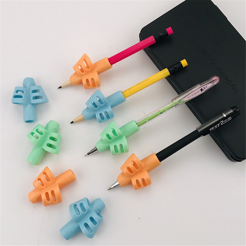 3pcs/set Silicone Pen Grips Hand Writing Aid Tool Pen Grip Posture Correction Tool Students Kids Writing Control Tool