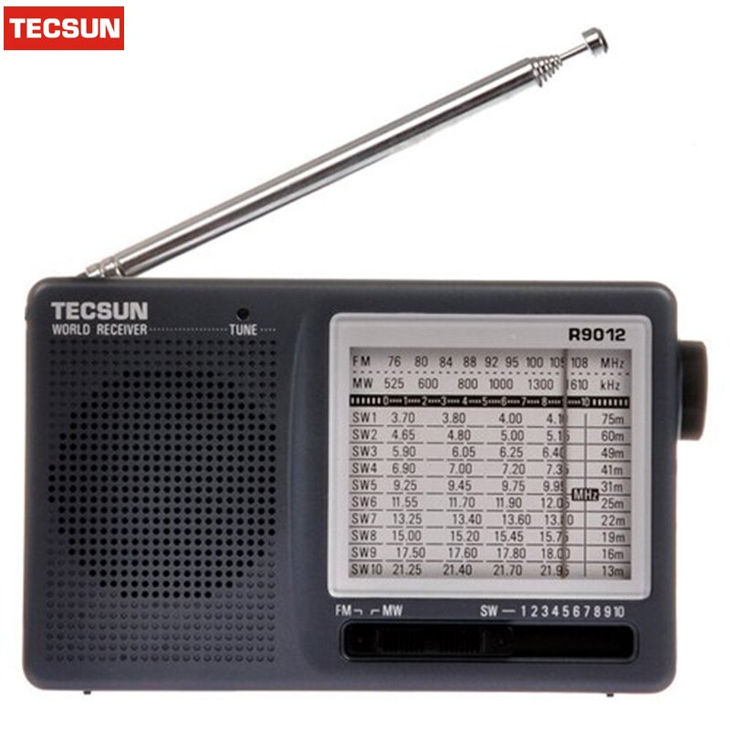 Tecsun r -9012 12 bånd fm / am / sw radio multiband radiomodtager bærbar bedste  y4122h tecsun  r9012 radio desheng radio