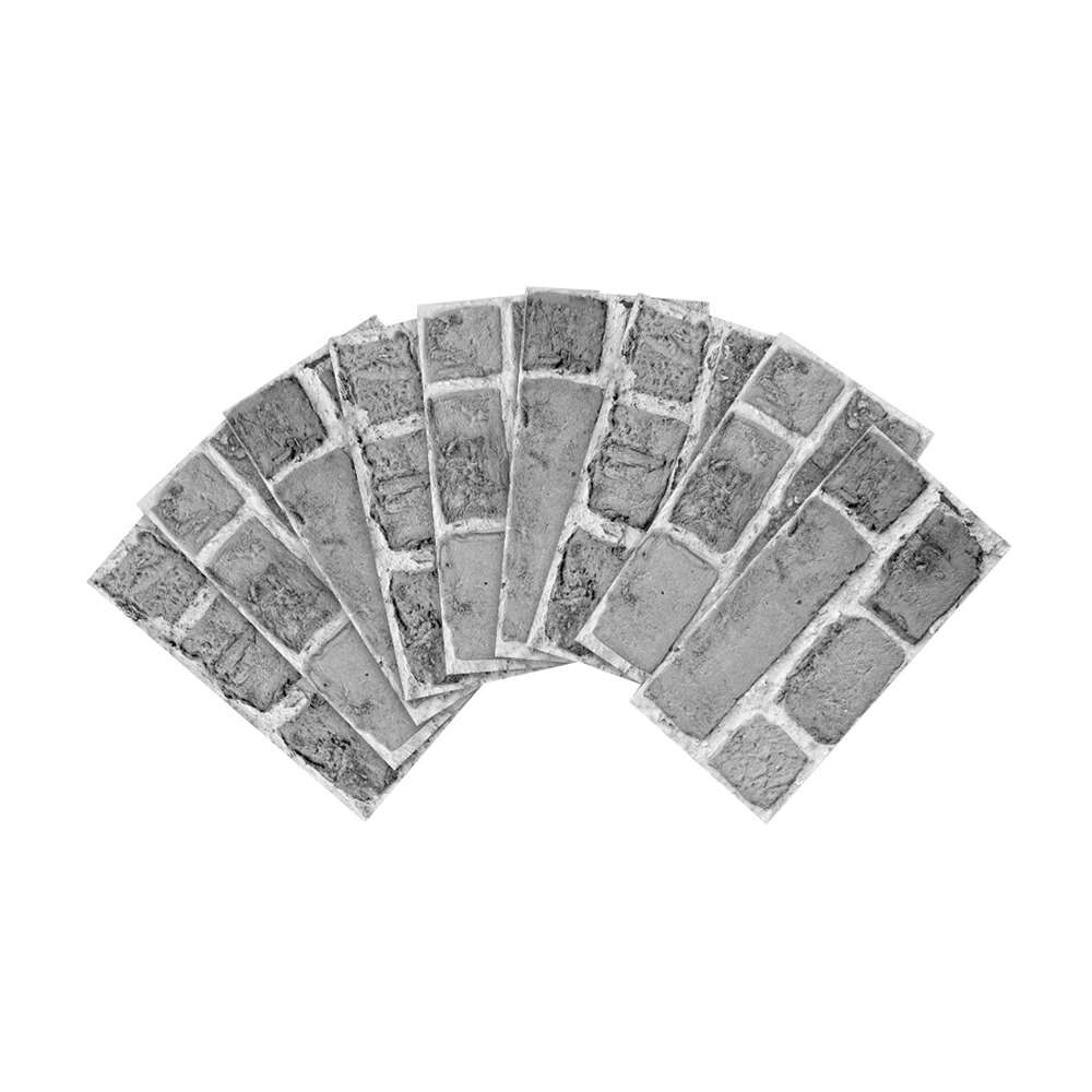 9 stuks 20*10cm pvc tegelstickers mozaïek sticker muursticker voor thuis badkamer keuken vloersticker muurdecoratie: Grijs