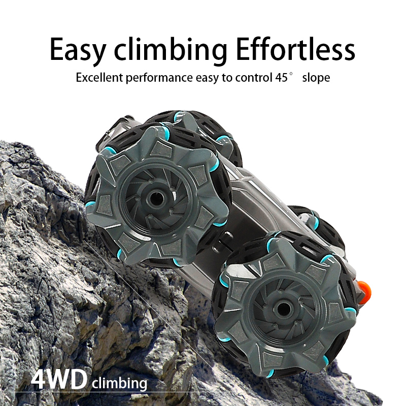 360 rotating remote control rc cars 2,4g 4wd drift stunt cars, high speed climbing off-road racing cars with led lights, toys for children