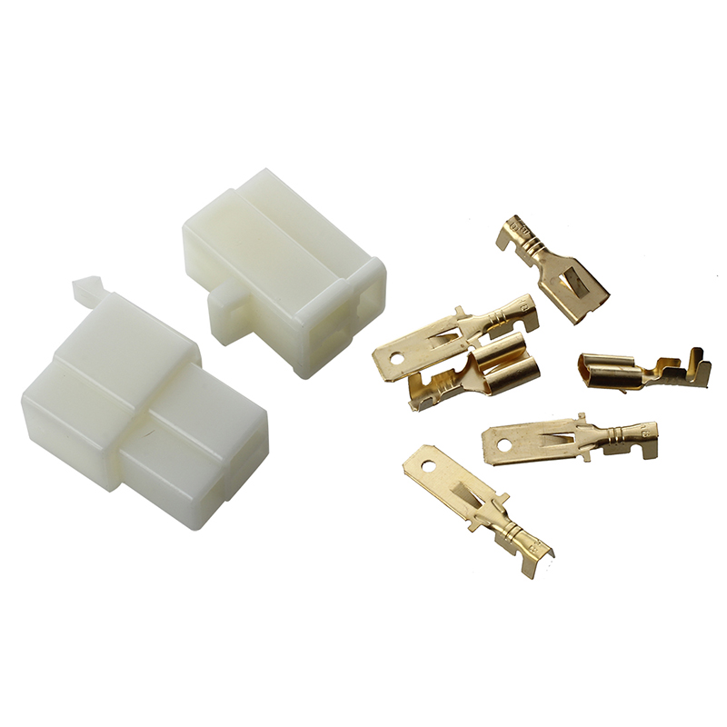 set 3-pin plug connector tab 6.3 mm motorcycle scooter car