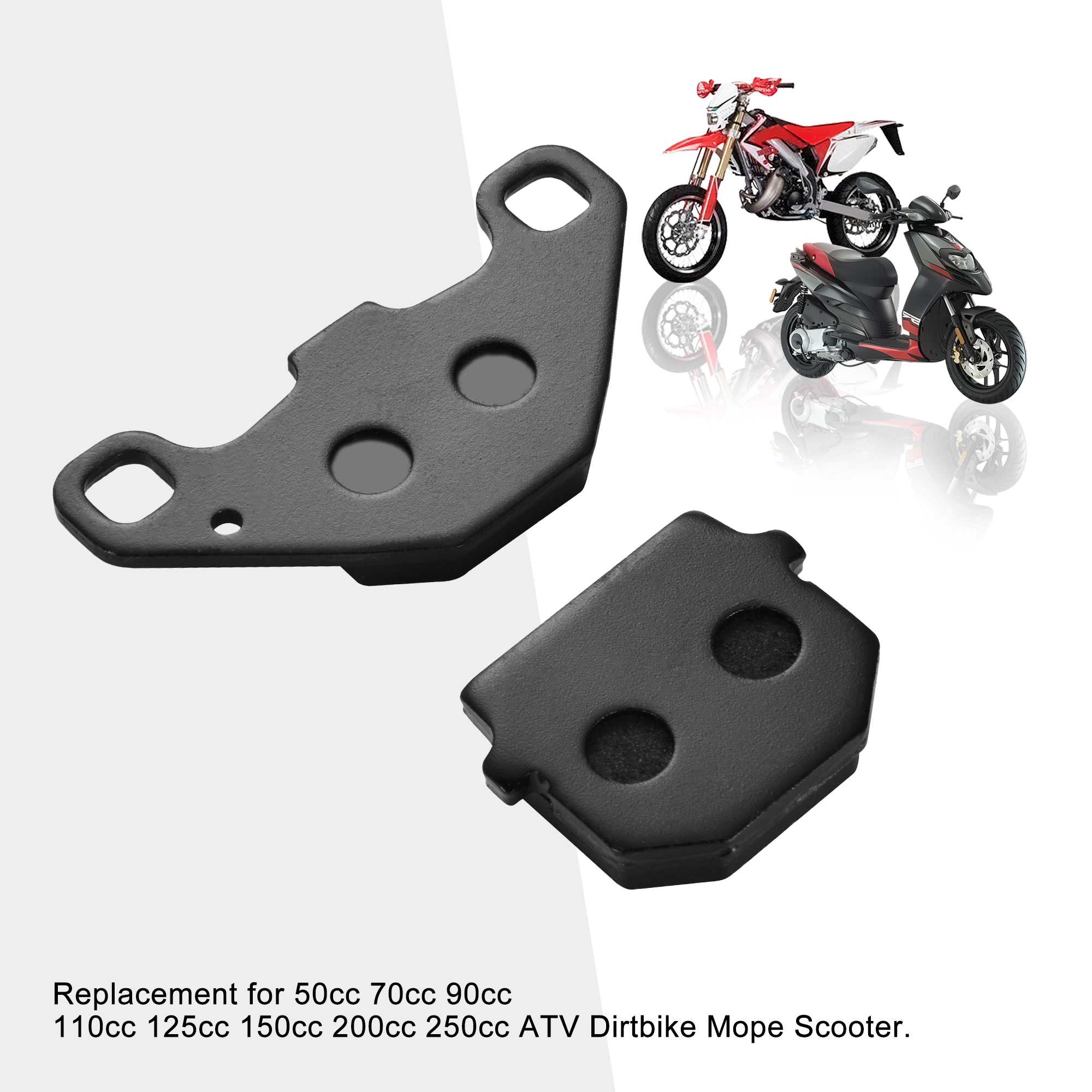 GOOFIT Motorrad-Scheibenbremsbelag für 50 cc, 70 cc, 90 cc, 110 cc, 125 cc, 150 cc, 200 cc, 250 cc, ATV, Schmutz Grube Fahrrad Trübsal blasen Roller