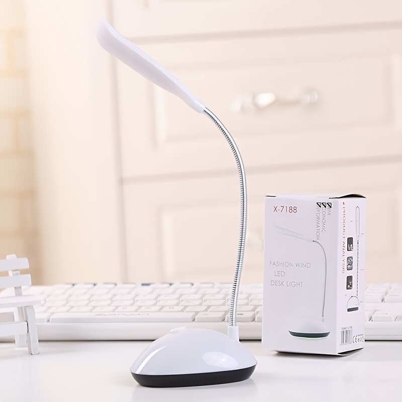 Mini LED Schreibtischlampe AAA Batteriebetriebenes Nachtlicht Augenschutz Leselampe Kreative Klapptischlampe zum Studium Schlafzimmer: Blau