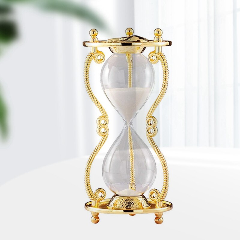Sanduhr Timer, 15 Minuten, Gold Farbige, Geprägt, Sanduhr, Gold Metall, Geeignet Für Haus, schreibtisch, Büro Dekoration