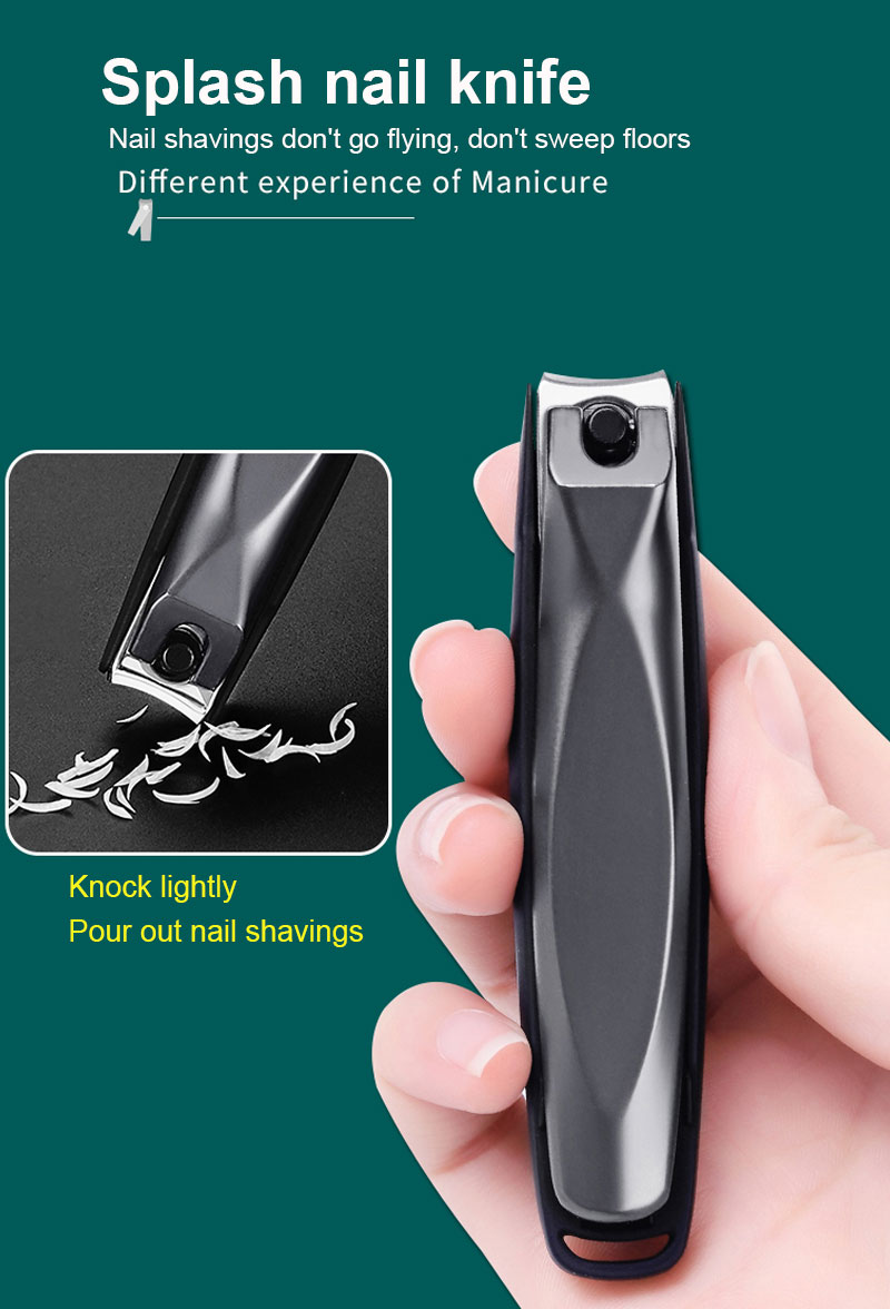 1pcs Splash-proof Nail Clippers Stainless Steel Trimmer Scissors Cutters Manicure Tool Nail Clippers