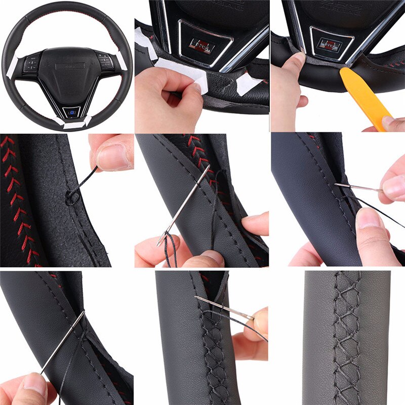 Couverture de volant de voiture en cuir tressé, pour Opel Astra (K) Corsa (E) Crossland X Grandland X Insignia