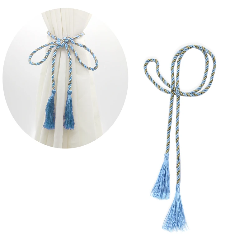 Abrazadera Para Cortinas Con Borlas Doradas - Hecha A Mano, Decorativa Y Funcional, Fácil De Instalar