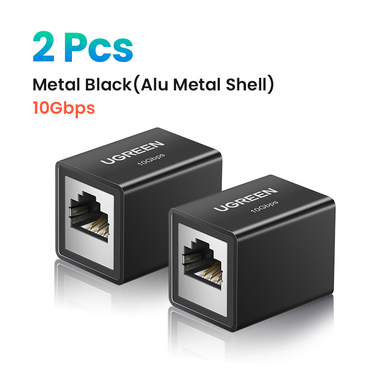 UGREEN-extensor de red RJ45, adaptador de Cable Ethernet de 10gbps para Cat8 Cat7 Cat6, Gigabit hembra a hembra: Castaño