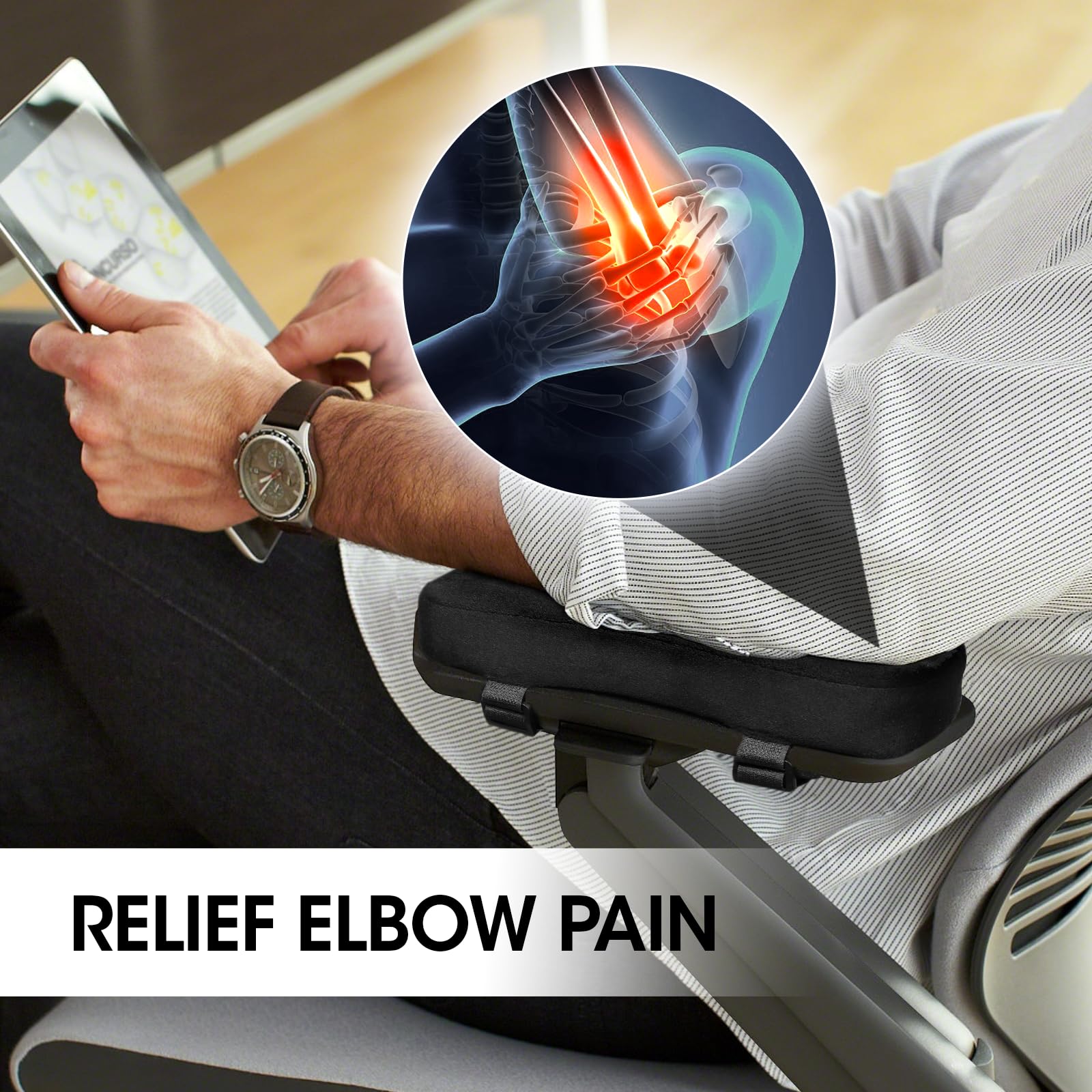 2/4/8 stk. armlænspuder til stole, albuepude til memory foam, armlænsbetræk til hjemmekontor, behagelig albuestøtte til computerspil