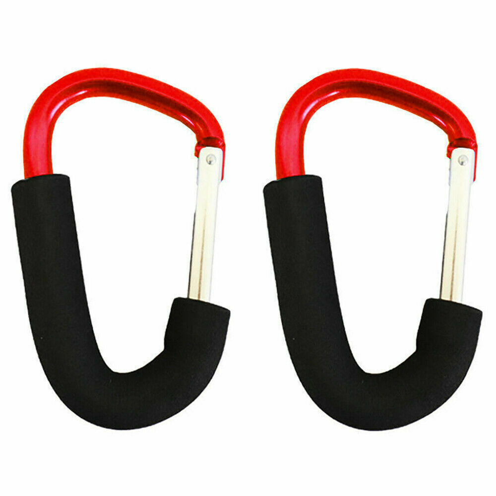 2PCS Baby Kinderwagen Kinderwagen Clip Haken Große Buggy Clips Kinderwagen Karabiner Windel Aufhänger für die Durchführung Einkaufstasche