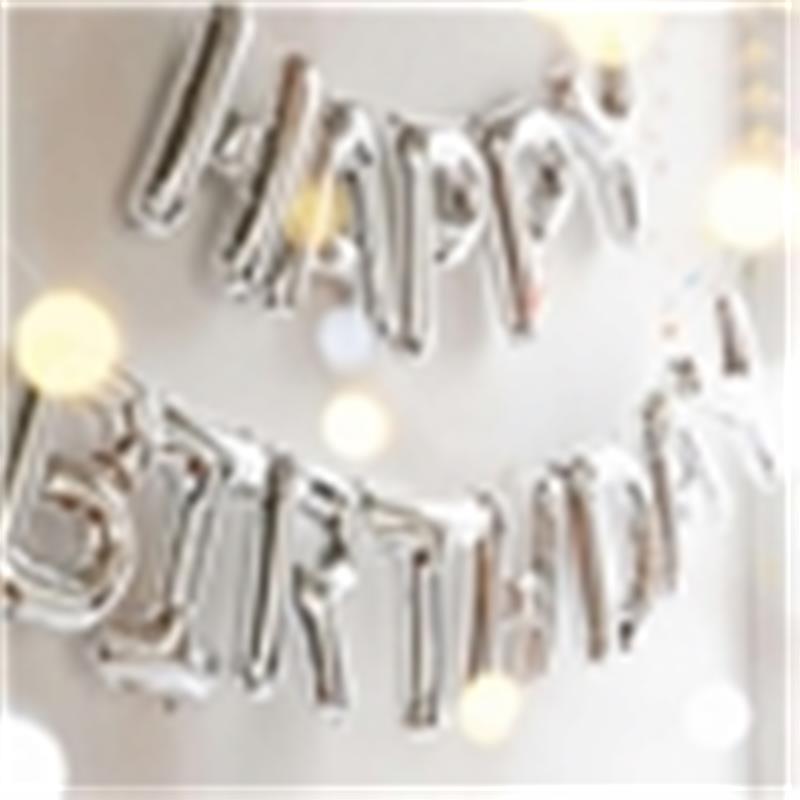 "Happy Birthday" Letters Folie Ballons Voor Verjaardagsfeestje Decoratie Benodigdheden Zilveren Ballon Voor Bithday