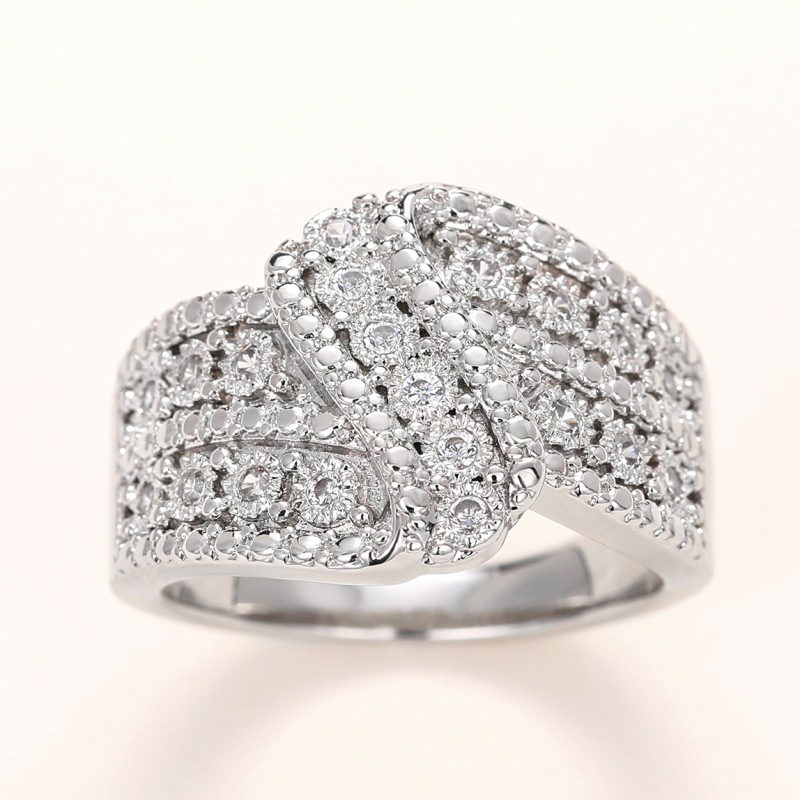 Caoshi lindos e elegantes anéis de festa de casamento com zircônia multicamadas, acessórios de dedo da moda de luxo feminino, joias delicadas: 9 / ROXO
