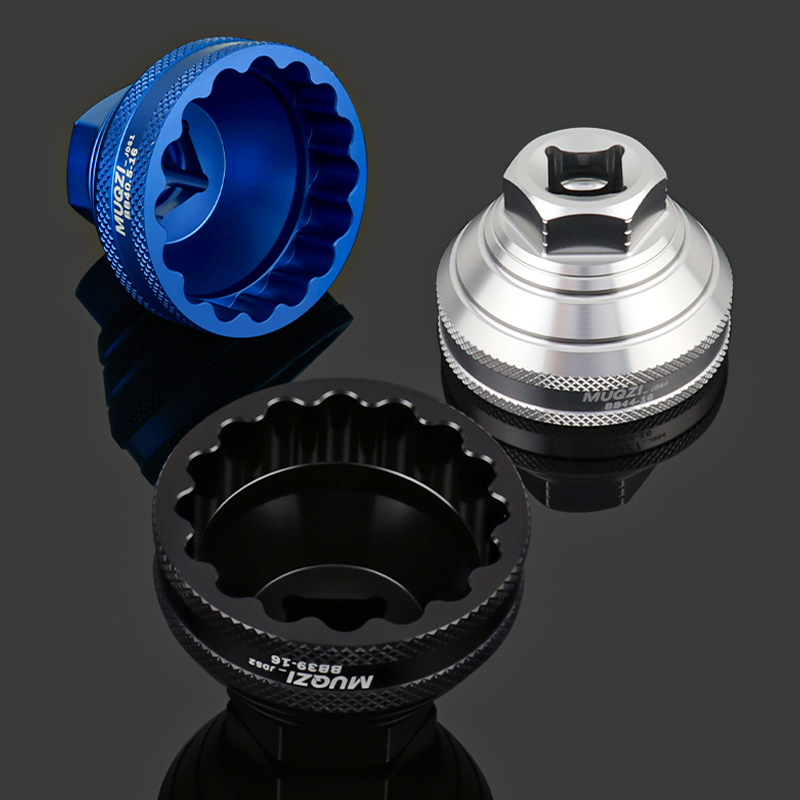 MUQZI Bottom Bracket Install Removal Tool 12/16-Notch Fits 39mm/40.5mm/44mm/45.6-46.6mm Outer Diameter BB Cups Bicycle Repaire