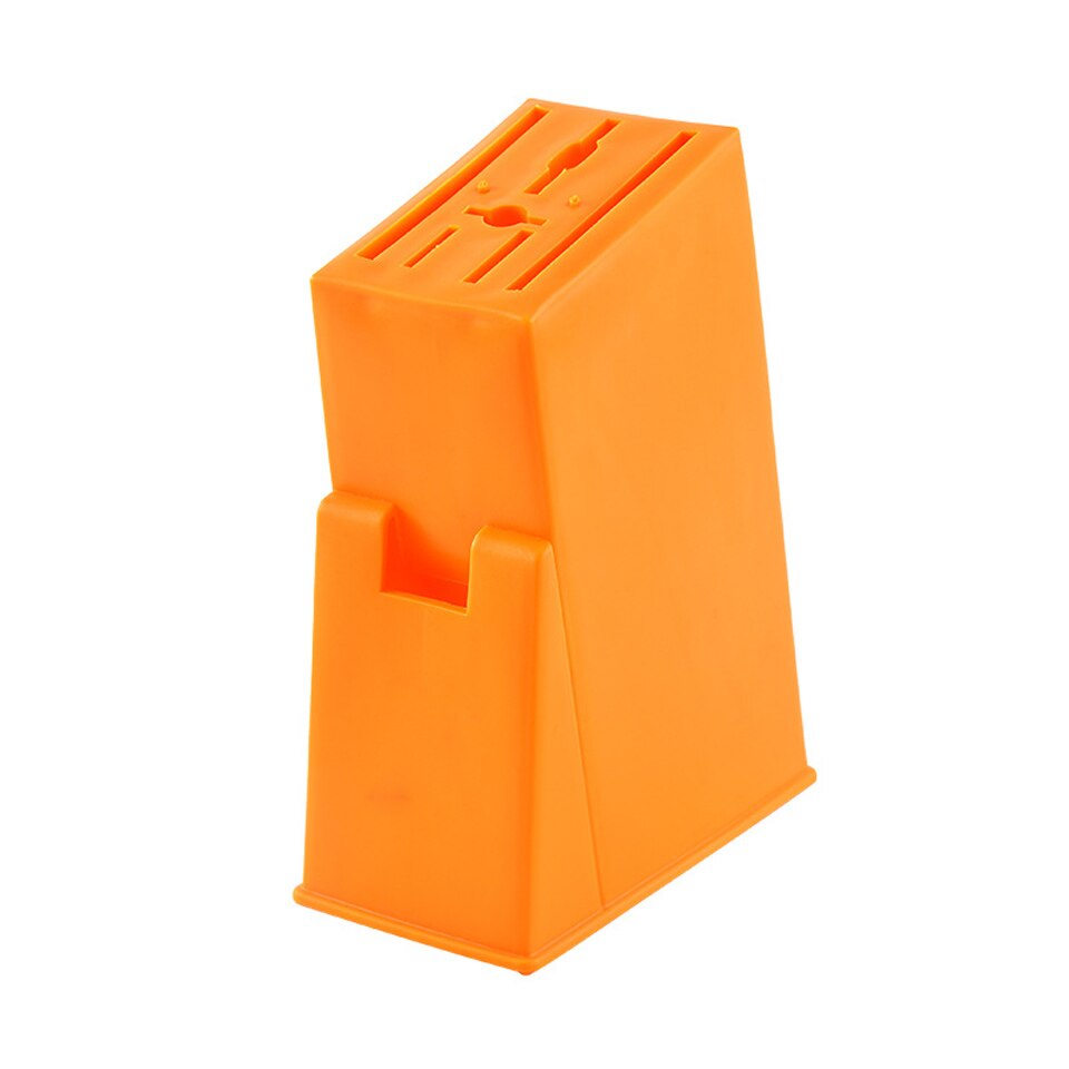 Porte-couteau de cuisine, bloc de rangement , étagère de vidange, présentoir de couteaux de Chef, noir: orange
